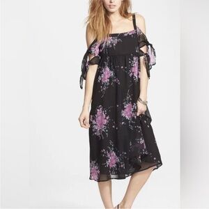 Free People tied to you chiffon floral midi dress